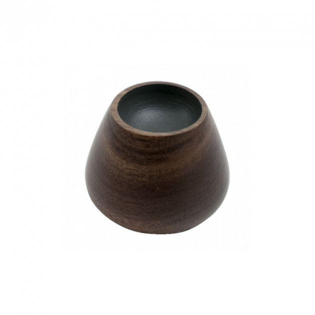 Knott Flower Bud - 34mm - Valnøtt/Mørkgrå i gruppen Sortiment / Knotter / Treknotter hos Beslag Design i Båstad Aktiebolag (25529-11)