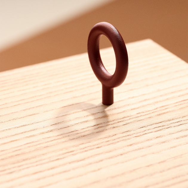 Knott Key - Toniton Reddish Brown i gruppen Sortiment / Knotter hos Beslag Design i Båstad Aktiebolag (401027-11)