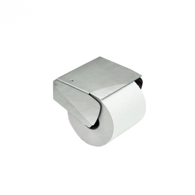 Solid - Toalett Papirholder Med Lokk - Rustfri Look i gruppen Sortiment / Baderomstilbehør / Serie Solid hos Beslag Design i Båstad Aktiebolag (620027)