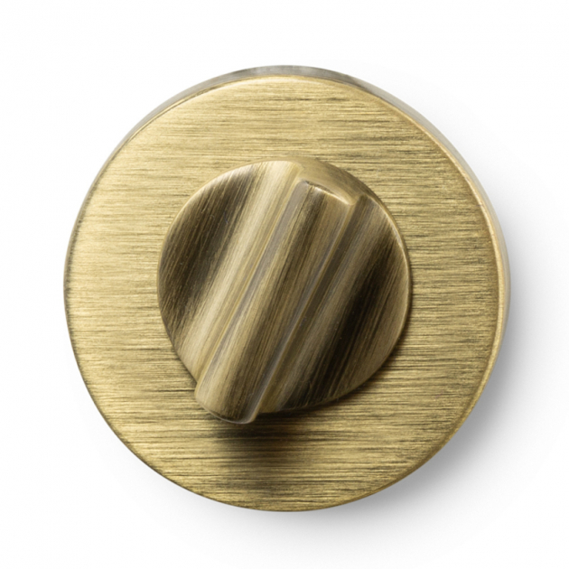 Toalettlås R - Europeisk standard - Antikk bronse i gruppen Sortiment / Dørhåndtak / Toalettlås hos Beslag Design i Båstad Aktiebolag (751100-41E)