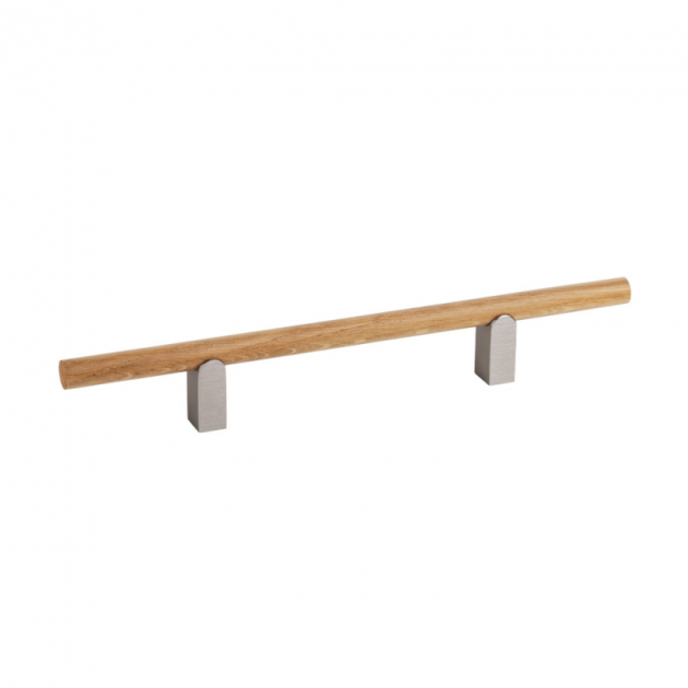 Håndtak Kumo Wood - Eik/rustfri look i gruppen Sortiment / Håndtak hos Beslag Design i Båstad Aktiebolag (htg-kumo-ek-rf)