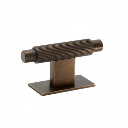 Knott T Arpa - Bakplate - Antikk messing