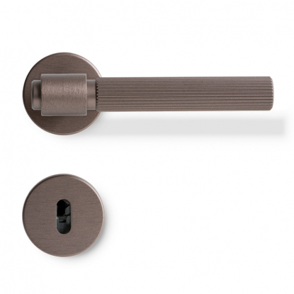 Dørhåndtak Helix 200 Stripe - Mørk bronse
