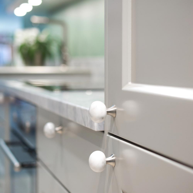 Knott Bead Straight - 28mm - Marmor/grå