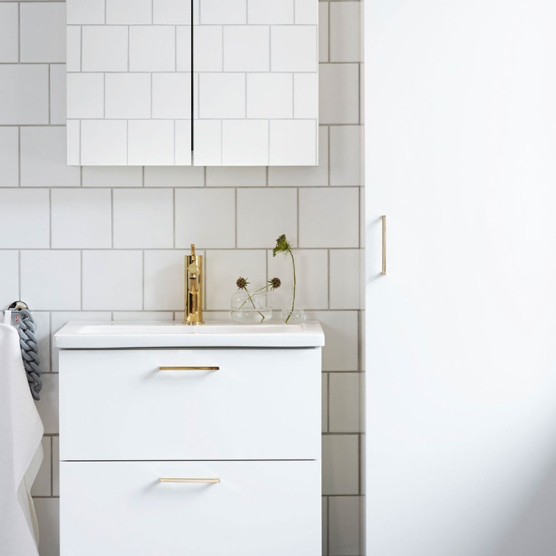 håndtak 0143 - 128mm - Polert messing