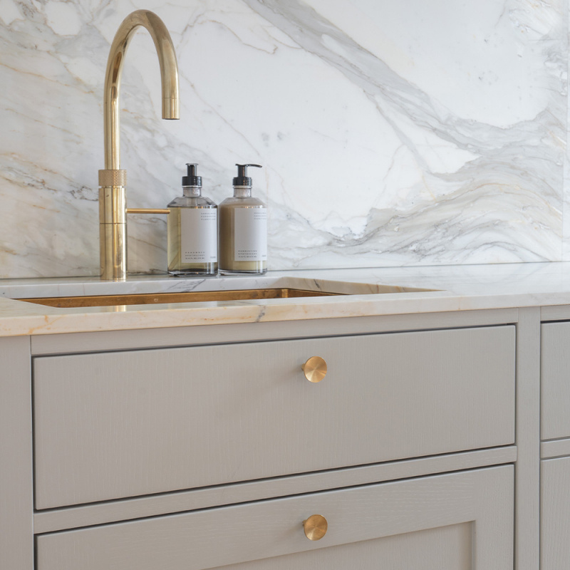 Knott Sture - 28mm - Børstet ubehandlad messing