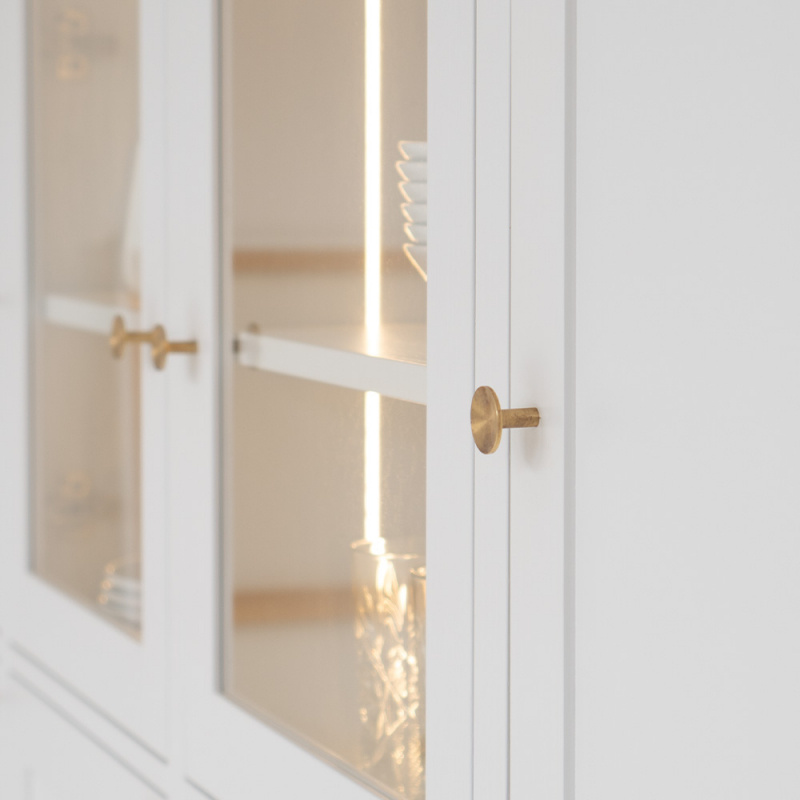 Knott Sture - 28mm - Børstet ubehandlad messing