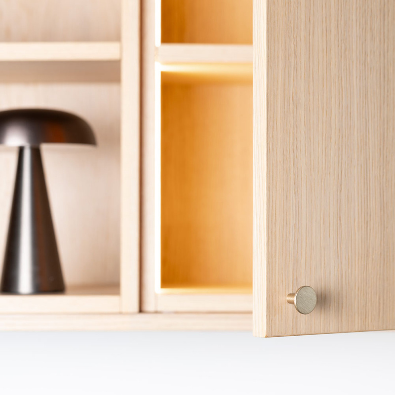 Knott Lund - 25mm - Børstet lys gull