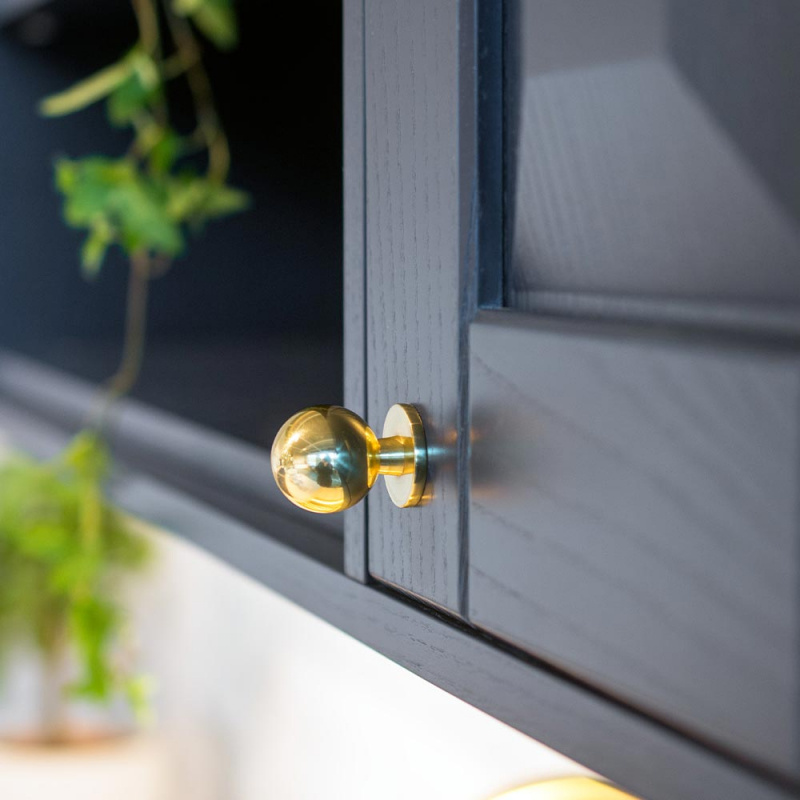 Knott Solliden - 25mm - Polert Ubehandlet Messing