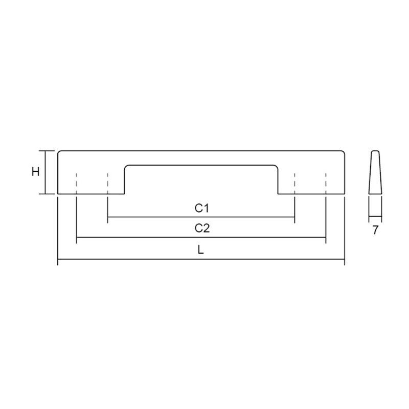 håndtak Laia Mini - 160/192mm - Matt sort