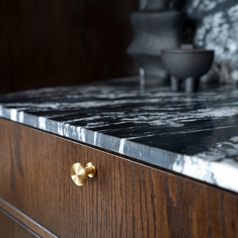 Knott Uno - 30mm - Børstet ubehandlet messing