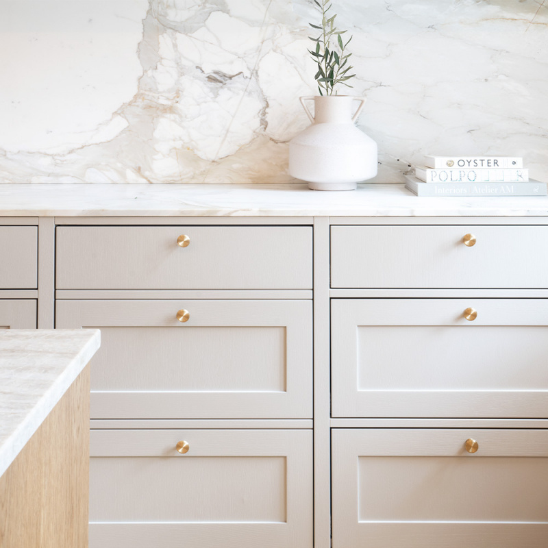 Knott Uno - 30mm - Børstet ubehandlet messing