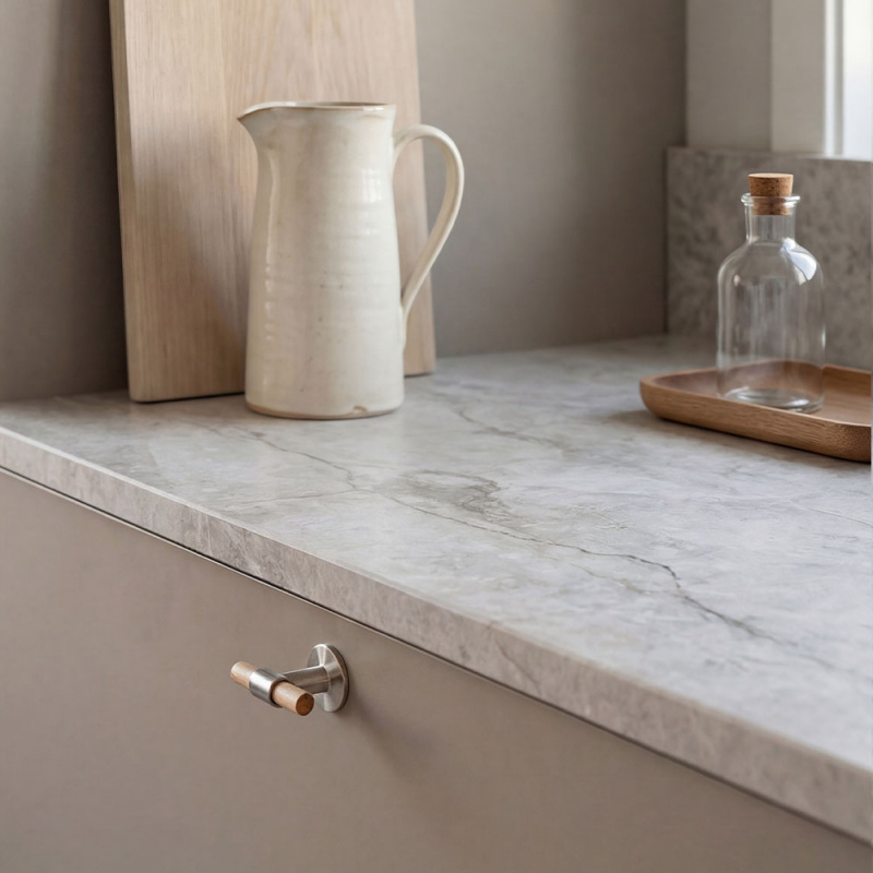 Knott T Uniform - Eik/Børstet rustfritt stål