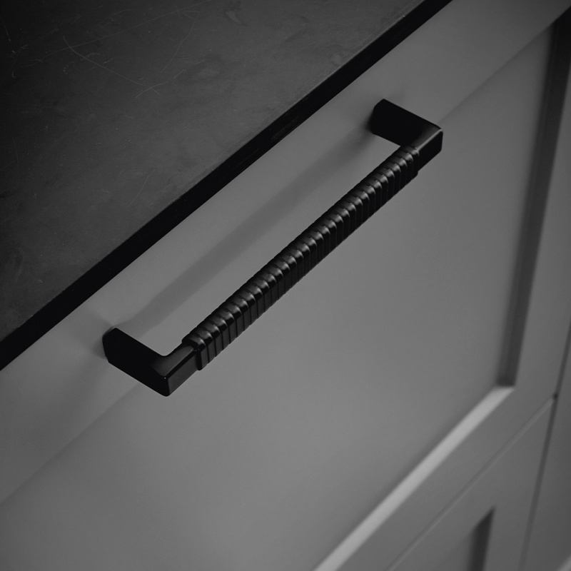 Håndtak Rattan - Matt svart