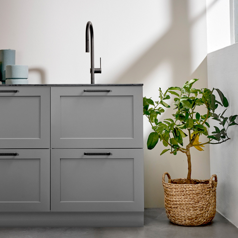 Håndtak Rattan - Matt svart