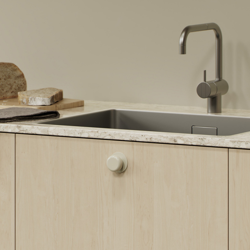 Knott Colette - 50mm - Glossy dusty creme