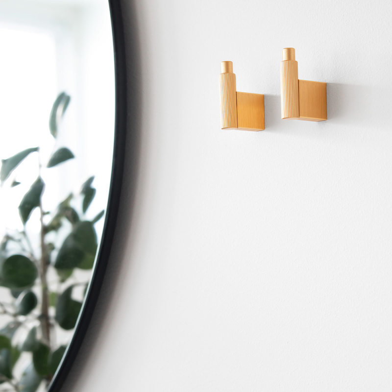 Knagg Arpa - Børstet messing