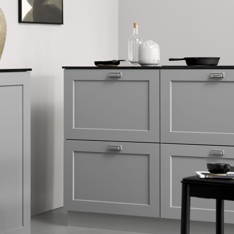 Skålhåndtak Equester - 64mm - Forniklet