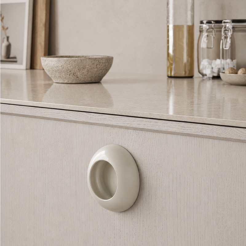 Håndtak Cup - Glossy dusty creme