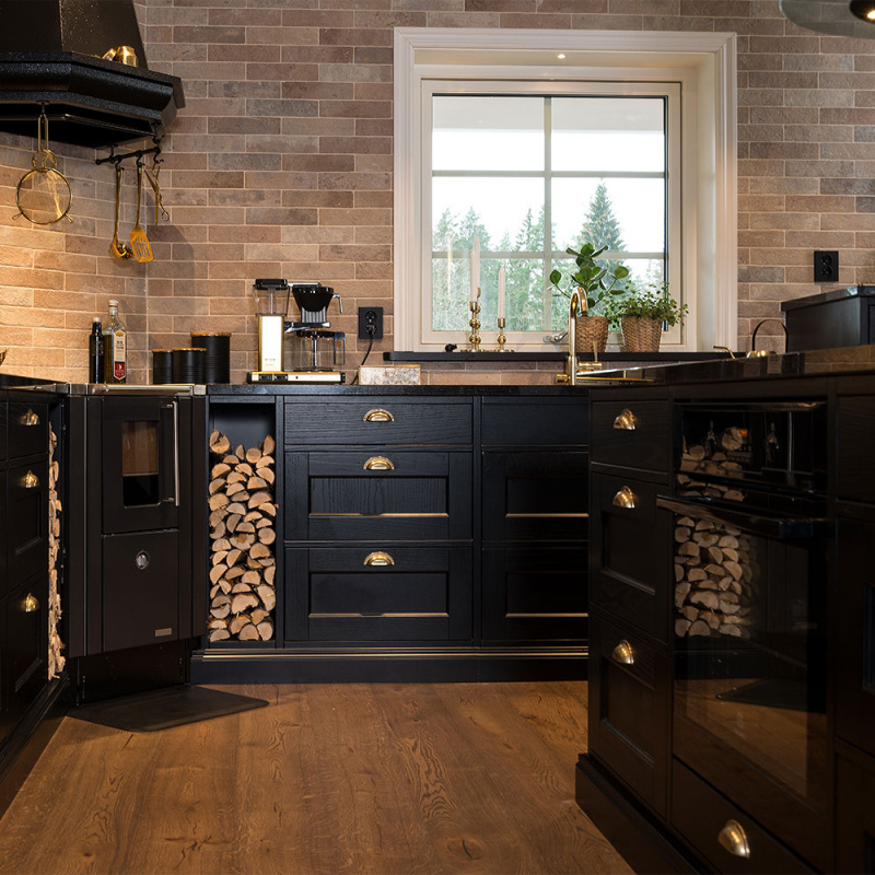 Skålhåndtak 3922 matt messing. Foto: Formakök