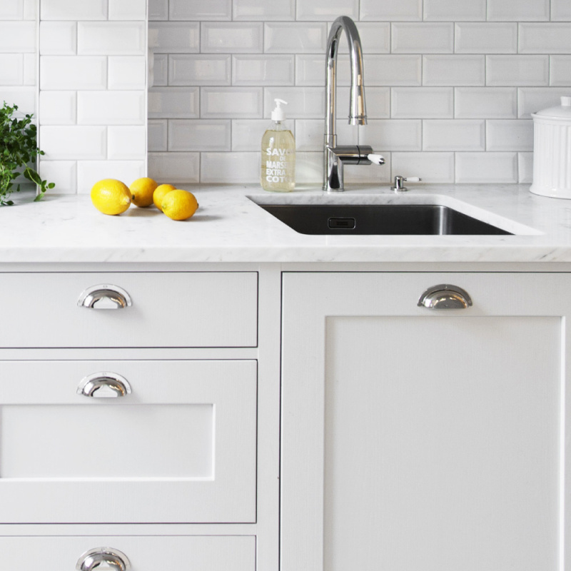 Skålhåndtak 3922 - 64mm - Antikk svart