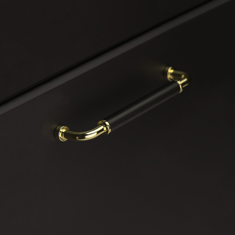 Håndtak Brohult M - 128mm - Forniklet/Svart