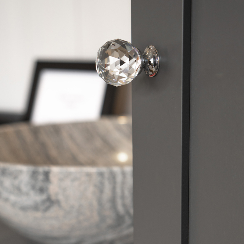 Knott Diamond - 30mm - Glass/Krom