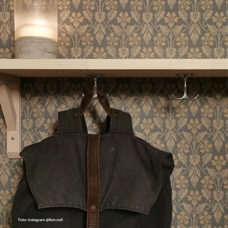 Knagg Siljan - Børstet Krom