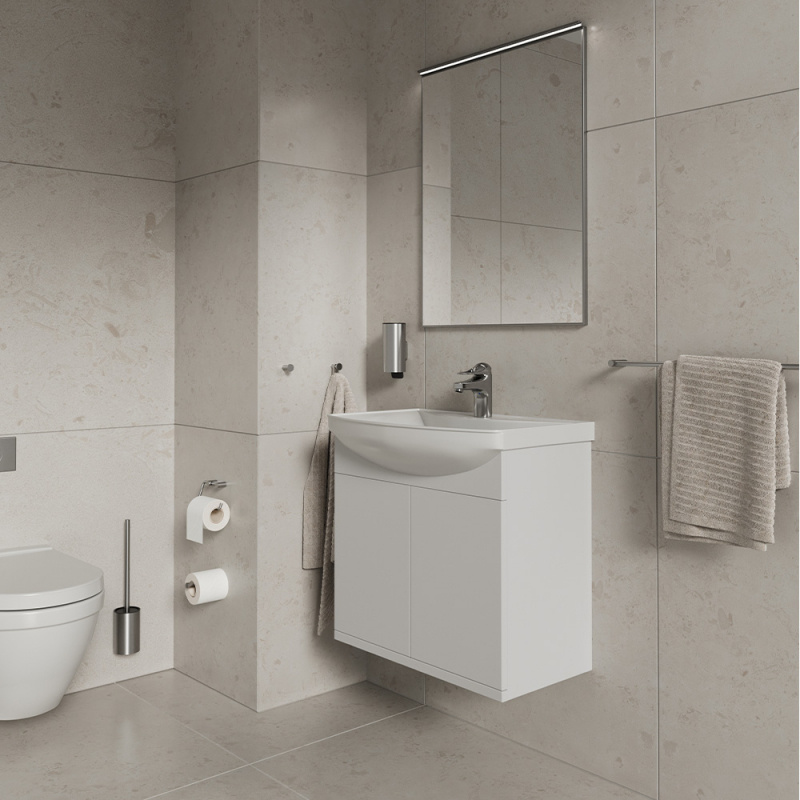 Reserve papirholder Stay - Børstet rustfritt