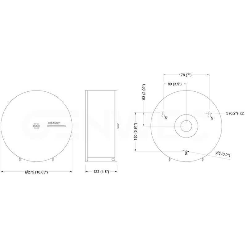 Toalettpapirholder Jumbo Stay - Børstet rustfritt