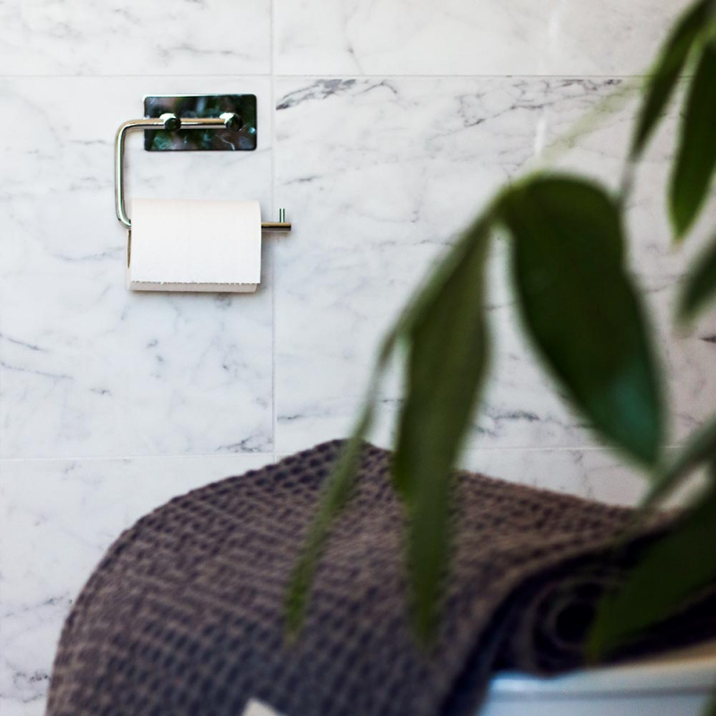 Base 200 - Toalett Papirholder - Polert Krom