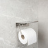 Base - Toalett papirholder med hylle - Børstet rustfritt