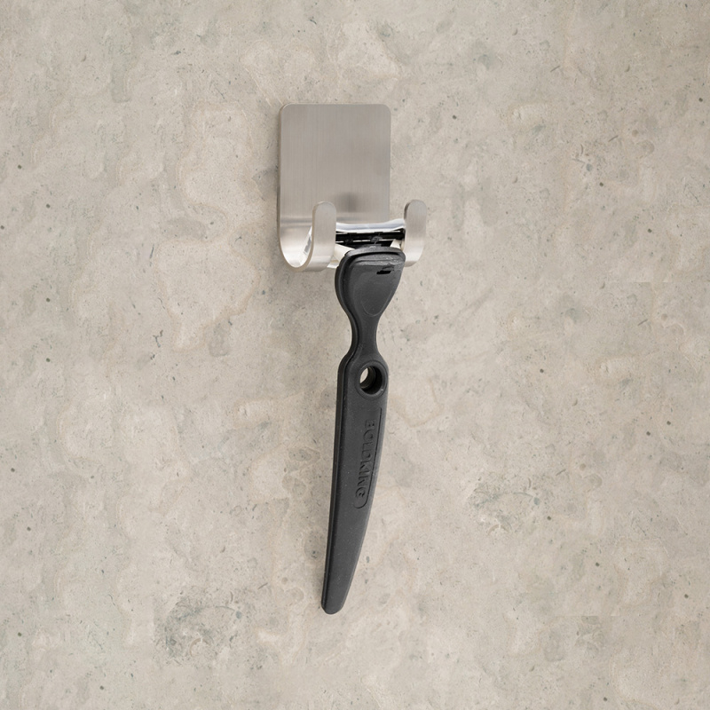 Base - Holder til barberhøvel - Børstet rustfritt