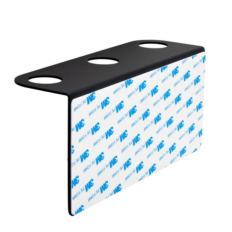 Base - Såpepumpeholder Trippel - Børstet rustfritt