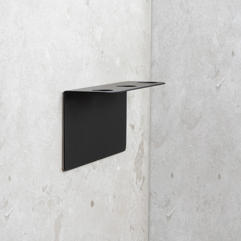 Base - Såpepumpeholder Trippel - Matt sort