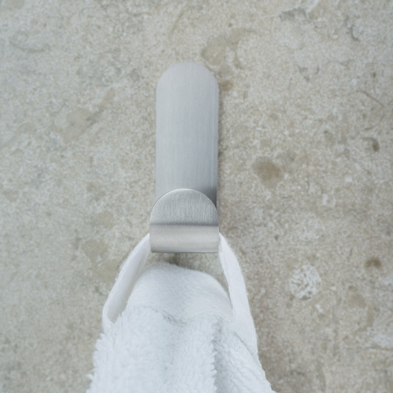 Base - Enkel knagg - Børstet rustfritt