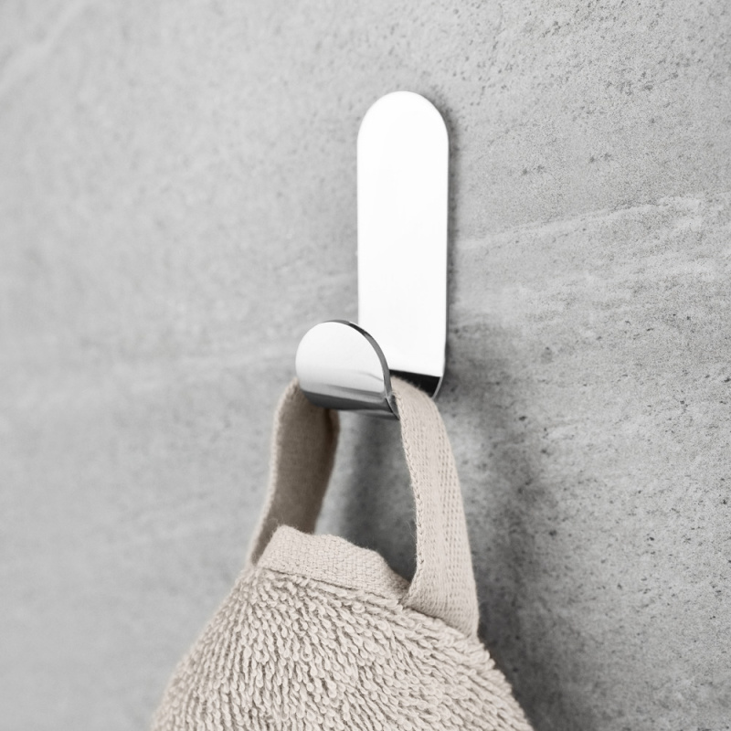 Base - Enkel knagg - Polert krom