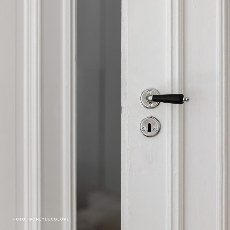 Dørrhåndtak Balder - Krom/sort