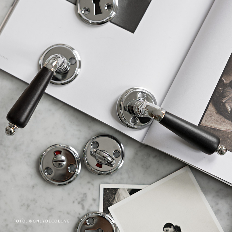 Dørrhåndtak Balder - Krom/sort