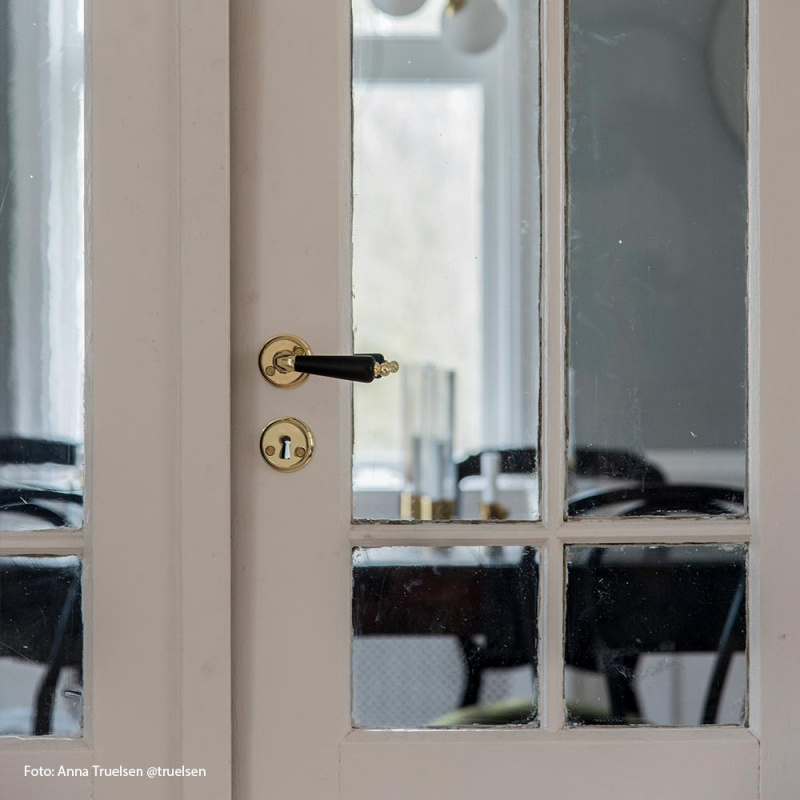 Dørhåndtak Balder - Messing/sort