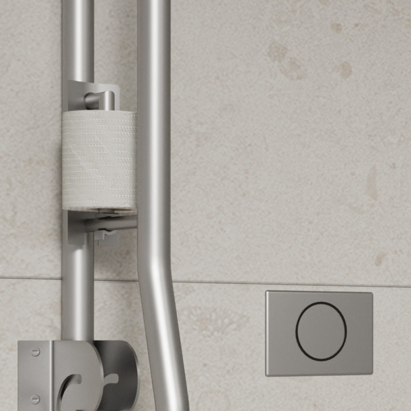 Papirholder for armlen 40134 - Rustfritt stål