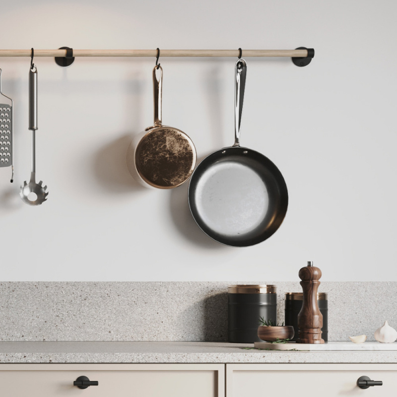 Forlengerstang Aveny - 600mm - Eik/Matt sort