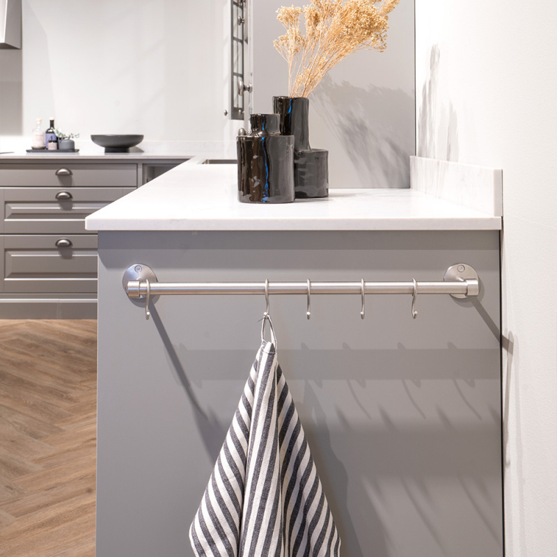 Veggoppbevaring til kjøkken Aveny - 600mm - Komplett - Børstet rustfritt