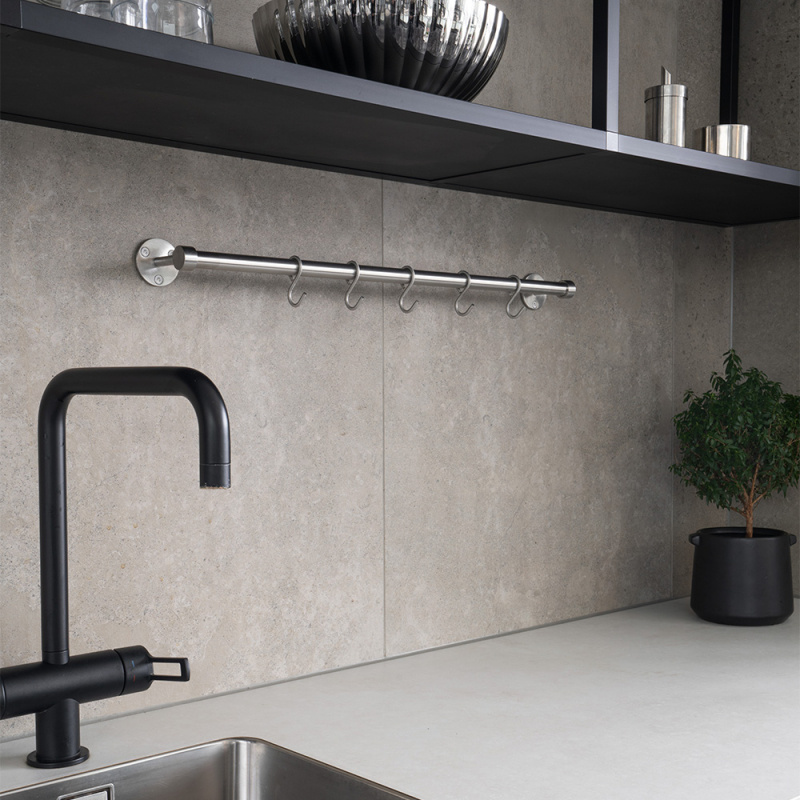 Veggoppbevaring til kjøkken Aveny - 600mm - Komplett - Børstet rustfritt