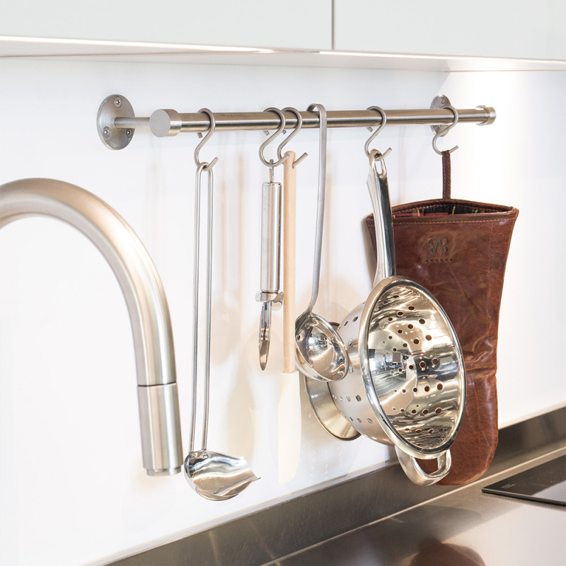 Veggoppbevaring til kjøkken Aveny - 600mm - Komplett - Børstet rustfritt