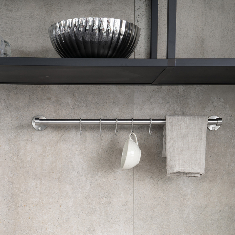 Veggoppbevaring til kjøkken Aveny - 600mm - Komplett - Børstet rustfritt