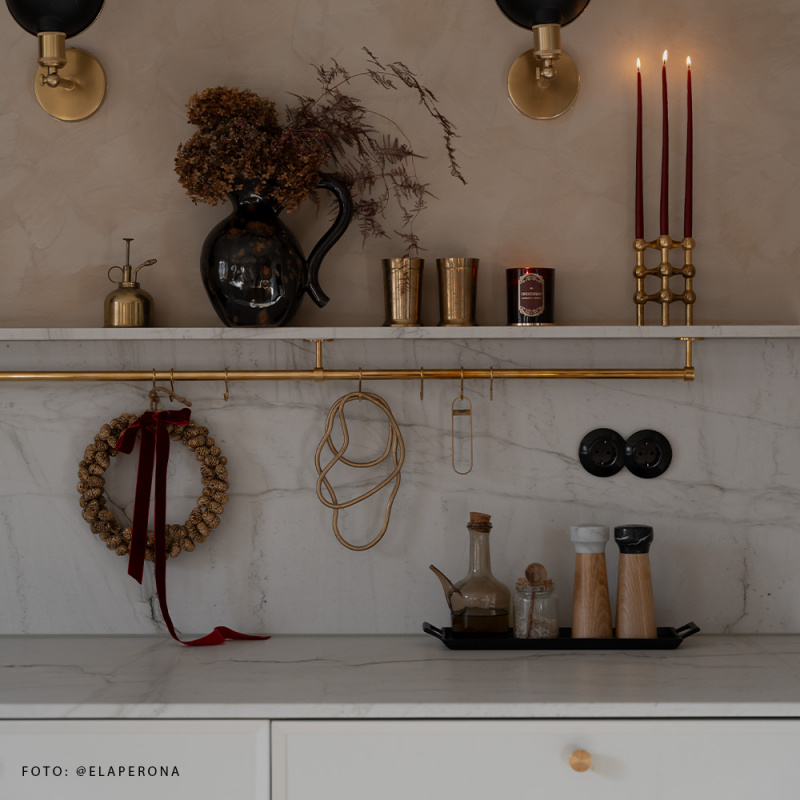 Forlengerstang Aveny - 600mm - Polert Ubehandlat Messing