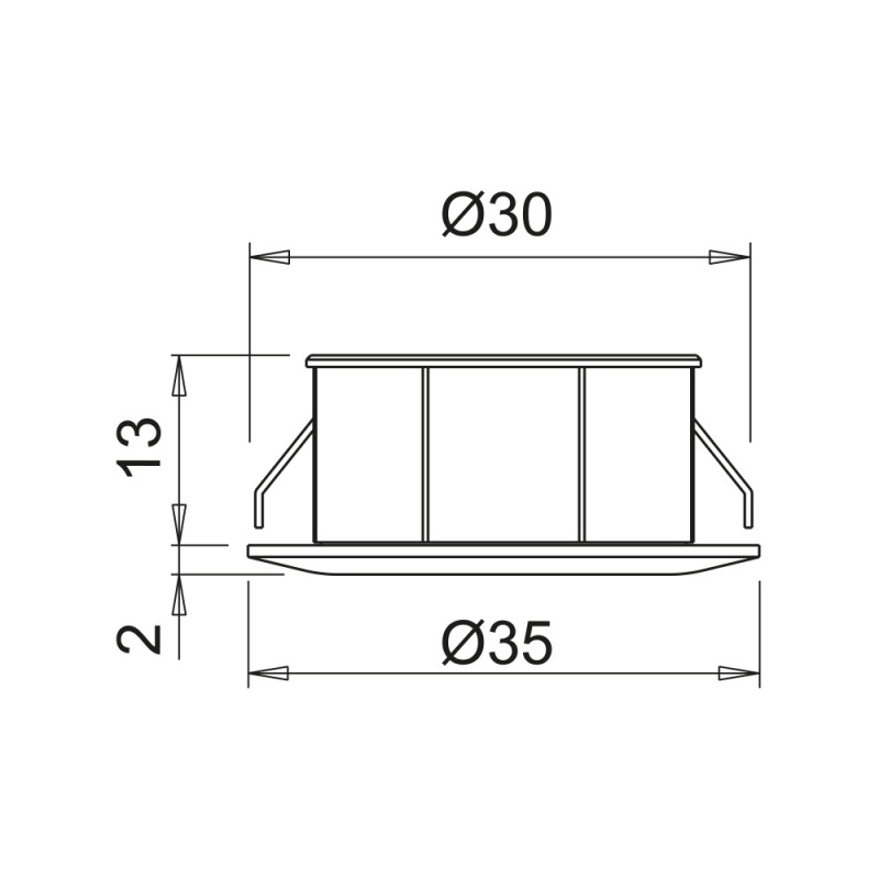 Minispotlight Pixel - Rustfri look