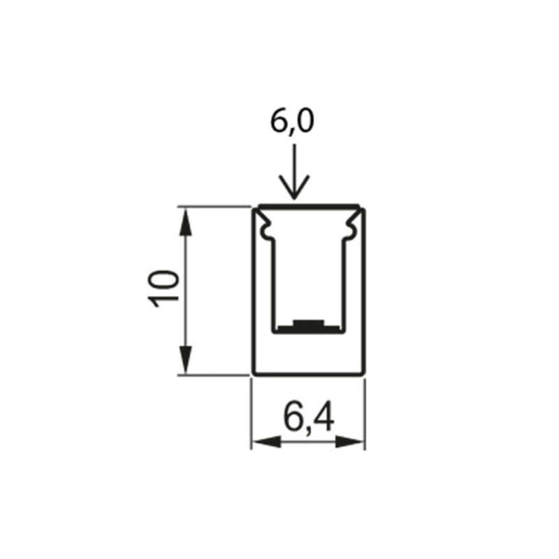 LED-profil LD8104 - Svart