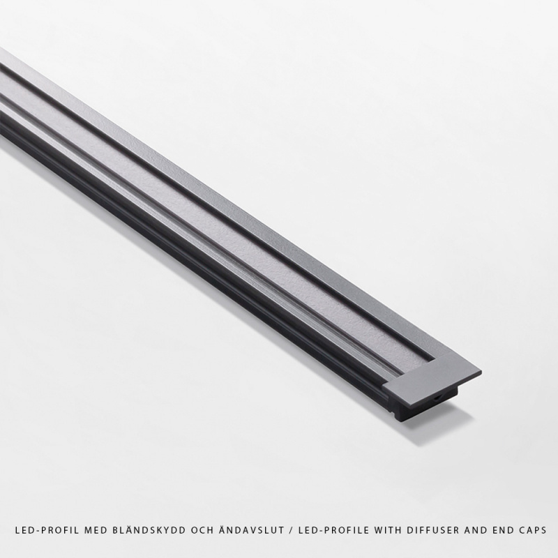 LED-profil 8112 - Svart